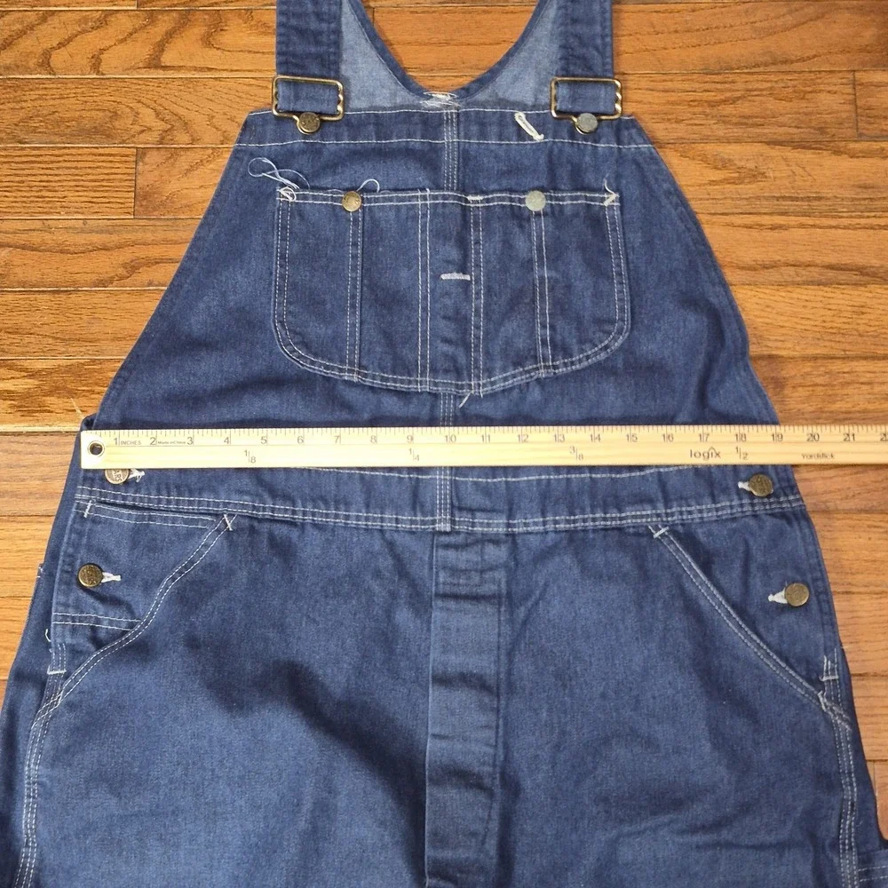 Vintage Sears Denim Overalls Mens 40x30 Blue Workwear Union Made Grunge USA
